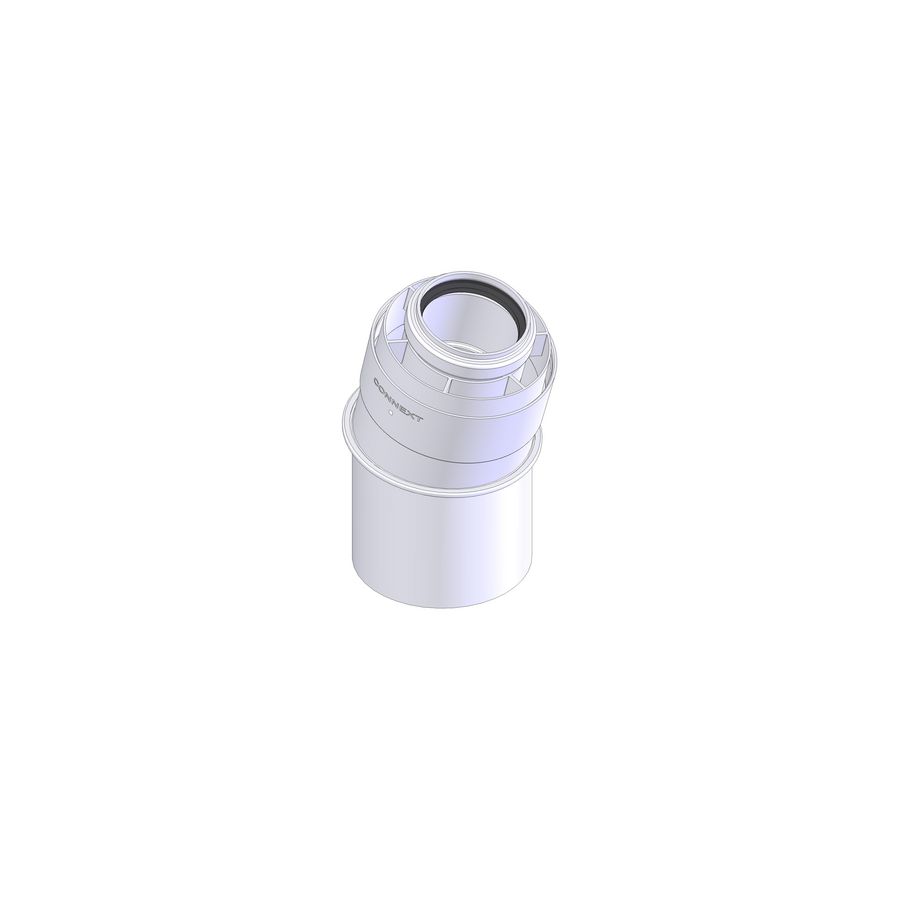 Bocht Ø60/100 15°  d-p/a