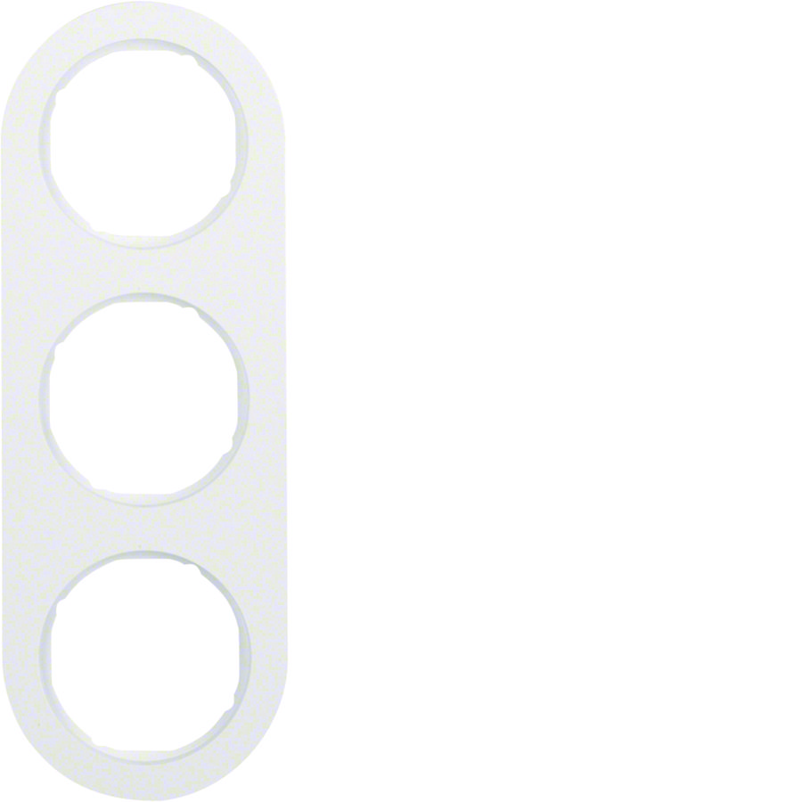 Afdekraam 3-v R.Classic polarwit glz.