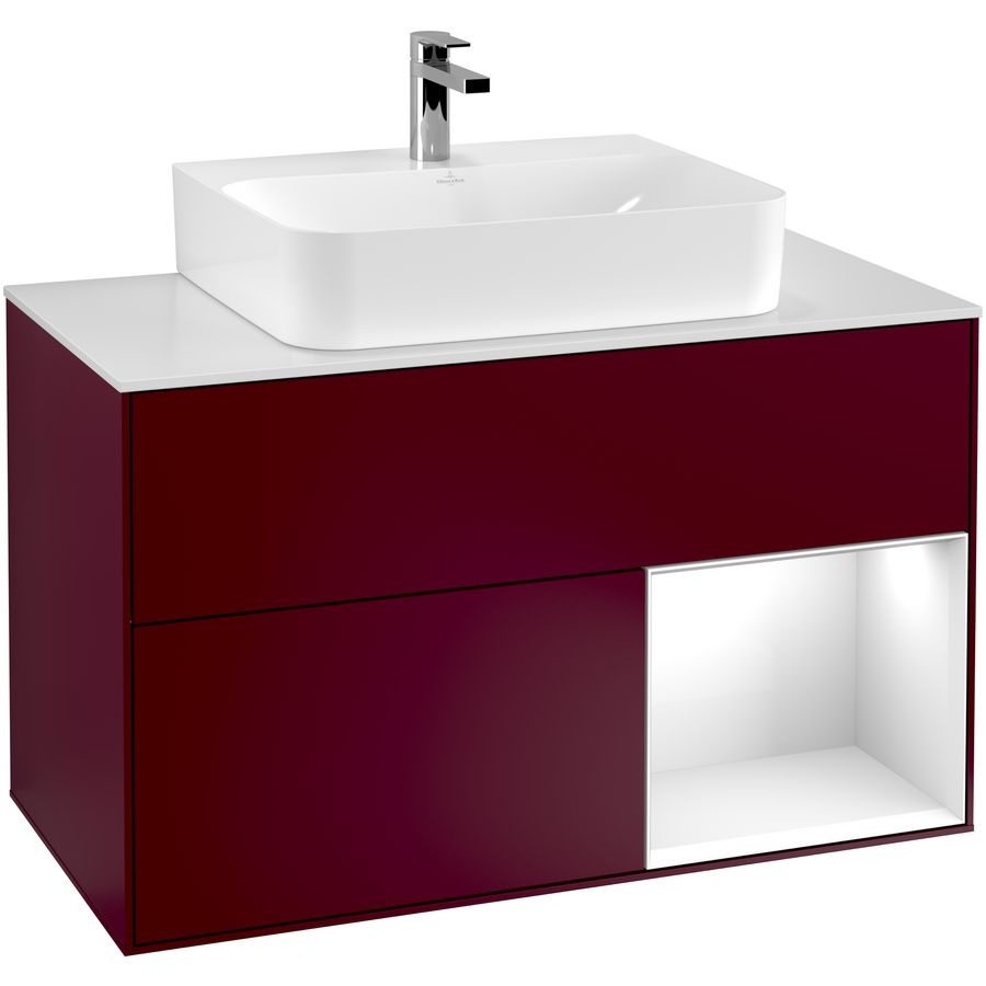 Wastafelonderkast Finion 1000x603x501mm Peony Matt Lacquer G121GFHB