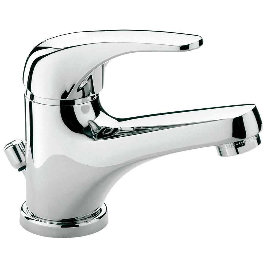 Wastafelmengkraan APOLLO met metalen greep en waste-inrichting 1o 1/4. chroom