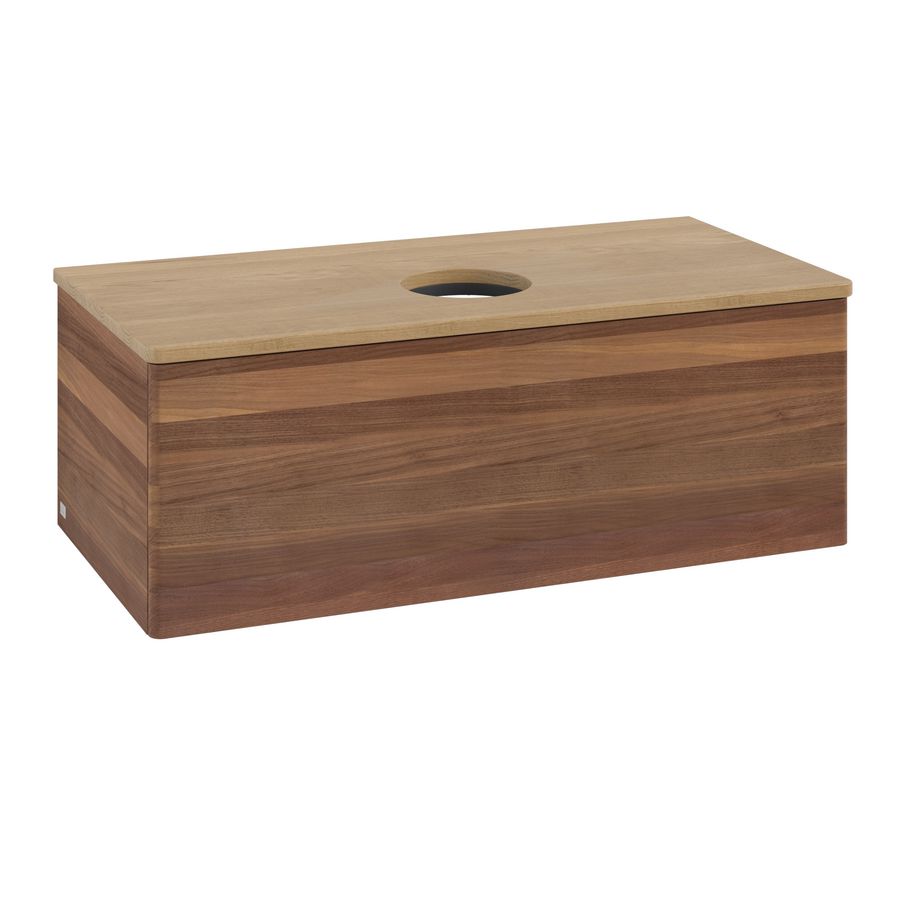 Wastafelonderkast Antao 1000x360x500mm Warm Walnut K31011HM