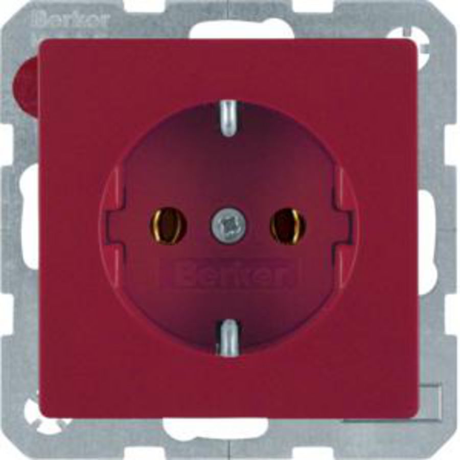 Wandcontactdoos RA schroef berker Q.1/Q.3/Q.7 rood