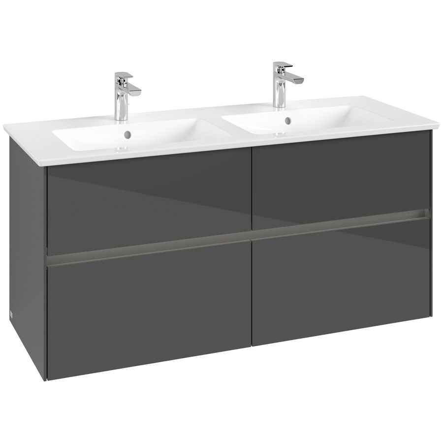 Wastafelonderkast Collaro 1261x610x480mm Glossy Grey C147B0FP