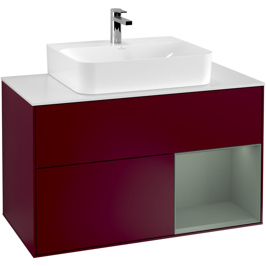 Wastafelonderkast Finion 1000x603x501mm Peony Matt Lacquer G121GMHB