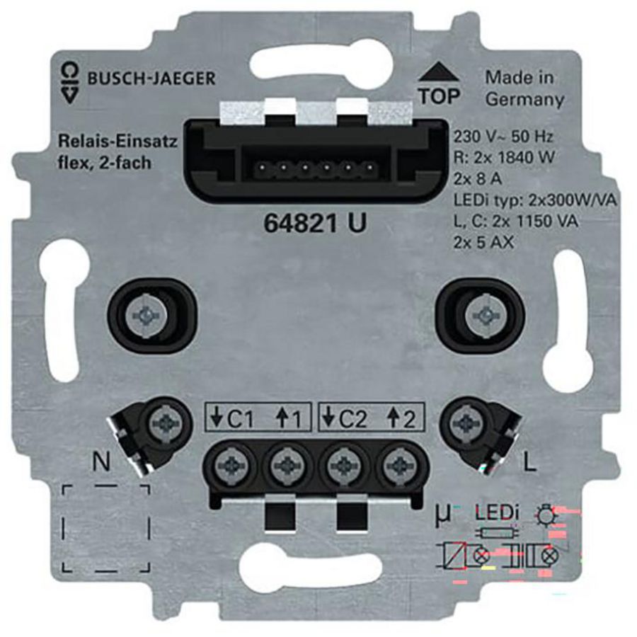 Flex relaissokkel 2-voudig (64821 U)