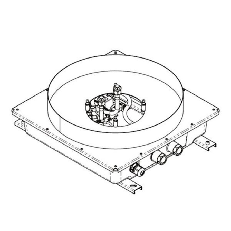 Plafondinbouwkast voor plafondinbouw met licht 3503497090