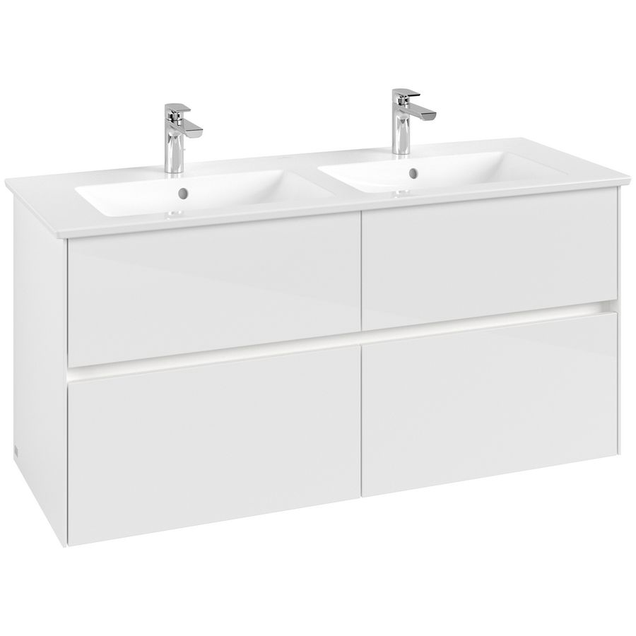 Wastafelonderkast Collaro 1261x610x480mm Glossy White C147B0DH