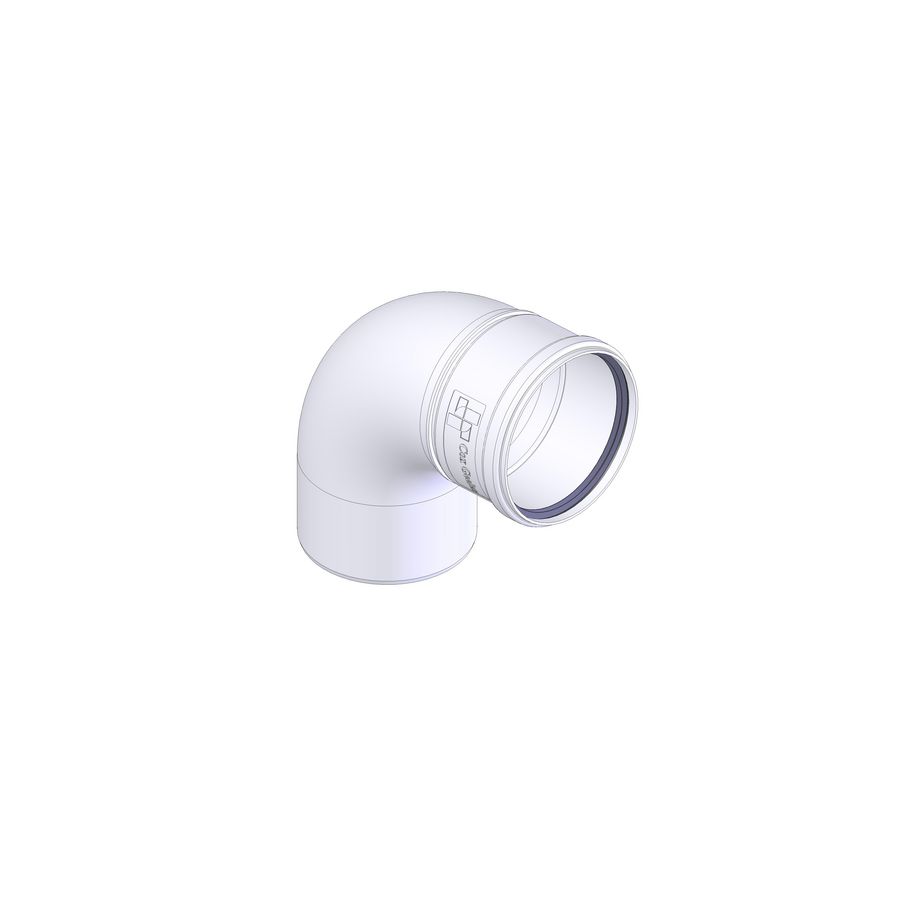 Bocht Ø100 90°  d-p