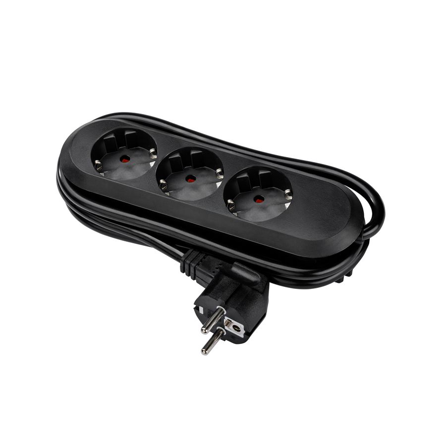 Smart 3x 230V RA 1,5mmet RA stekker zwart