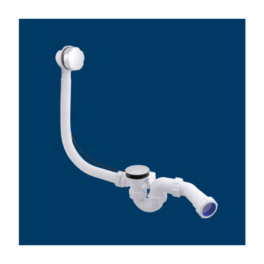 Badafvoer AMC70 overloop kabel 70 cm kunststof/chroom