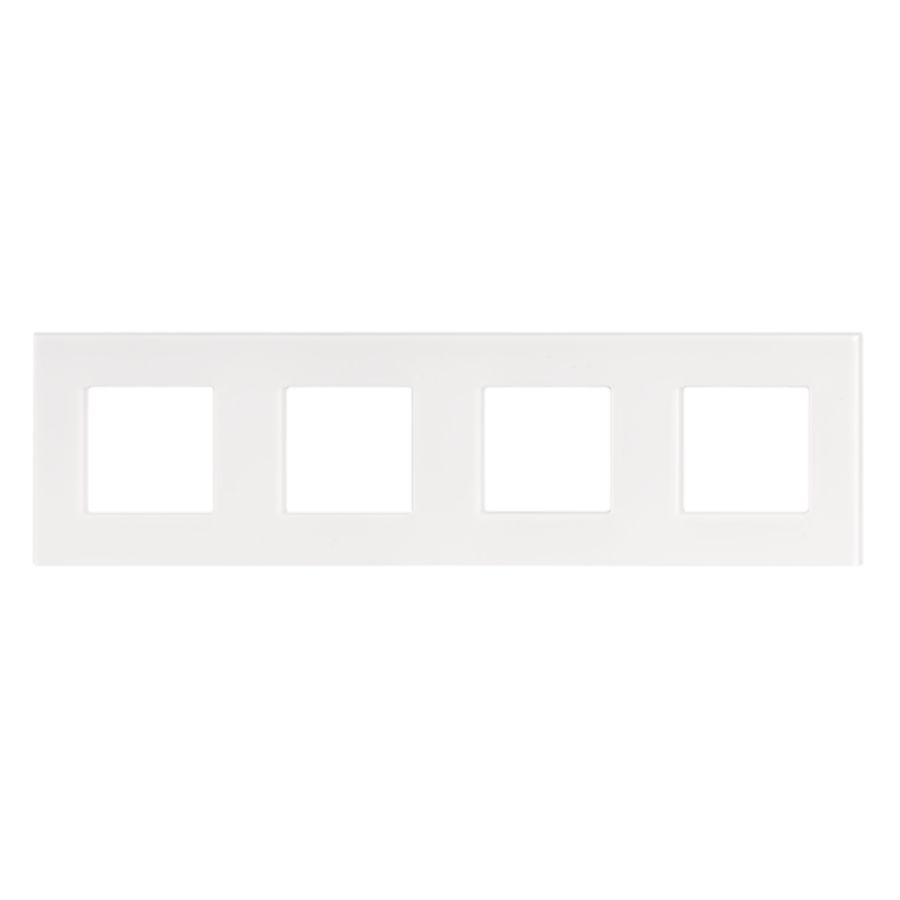 4-voudig afdekplaat hoh 71mm Pure liquid snow white