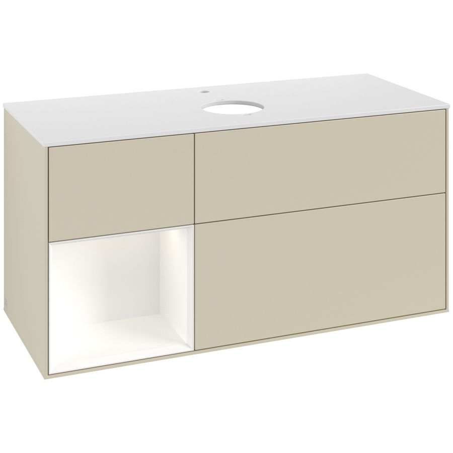 Wastafelonderkast Finion 1200x603x501mm S.Grey Matt Lacquer G821MTHJ