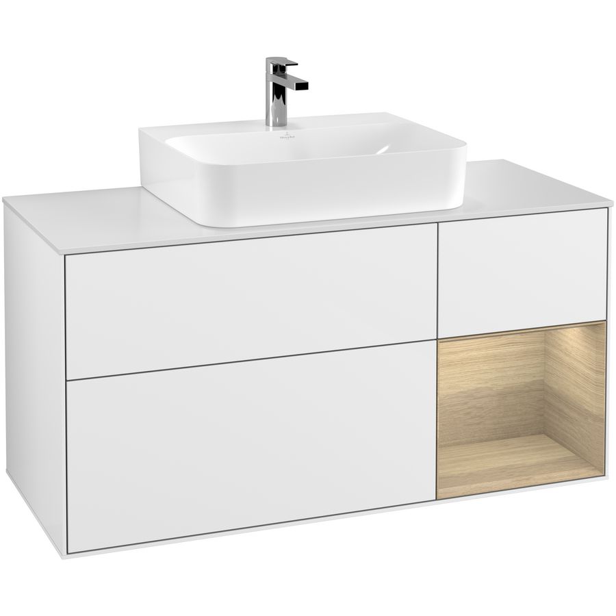 Wastafelonderkast Finion 1200x603x501mm G.White.L G171PCGF