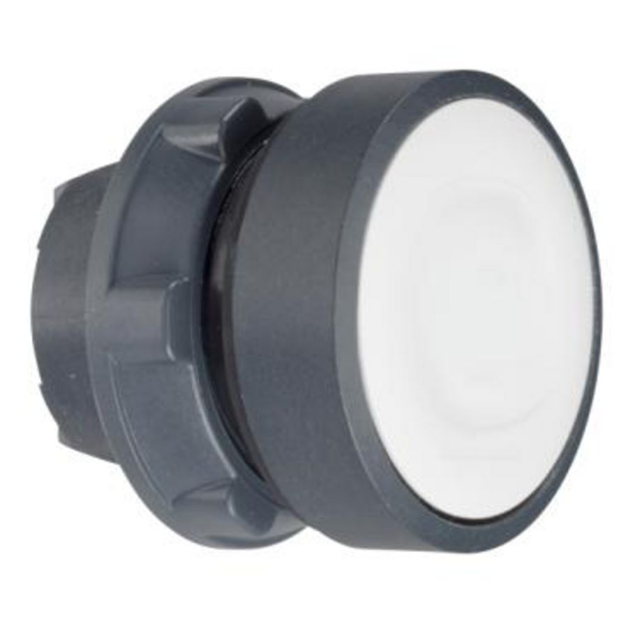 Kop drukknop Verlicht Verzonken 22mm BA9S Wit Harmony XB5