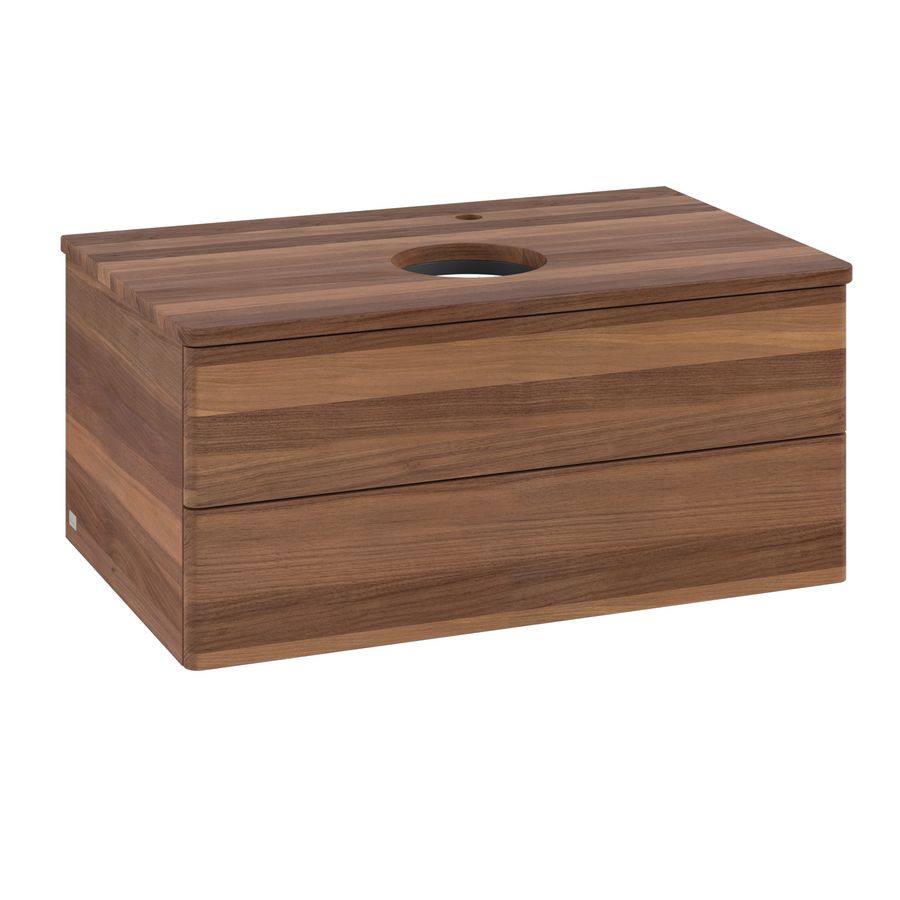 Wastafelonderkast Antao 800x360x500mm Warm Walnut K19052HM