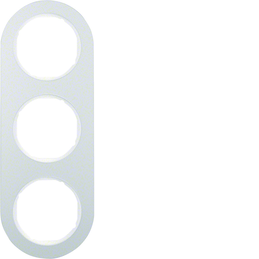 Afdekraam 3-v Serie R.classic aluminium/polarwit