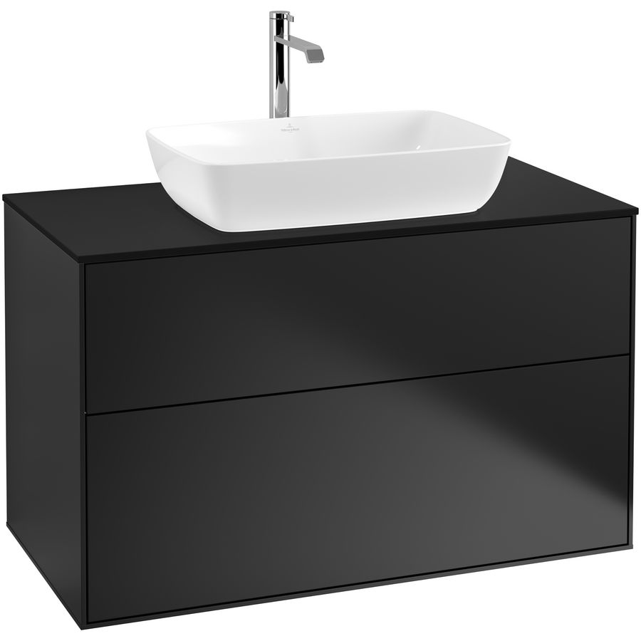 Wastafelonderkast Finion 1000x603x501mm Black Matt Lacquer G76200PD