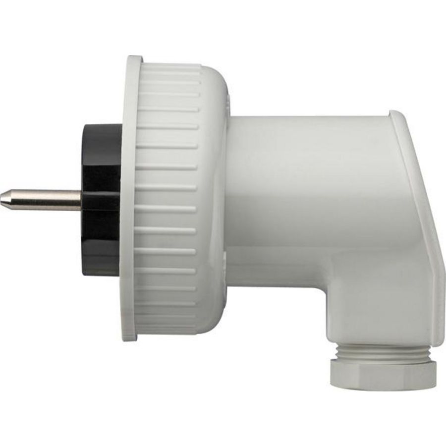 wandcontactdoos met randaarde-conn. WD opbouw grijs