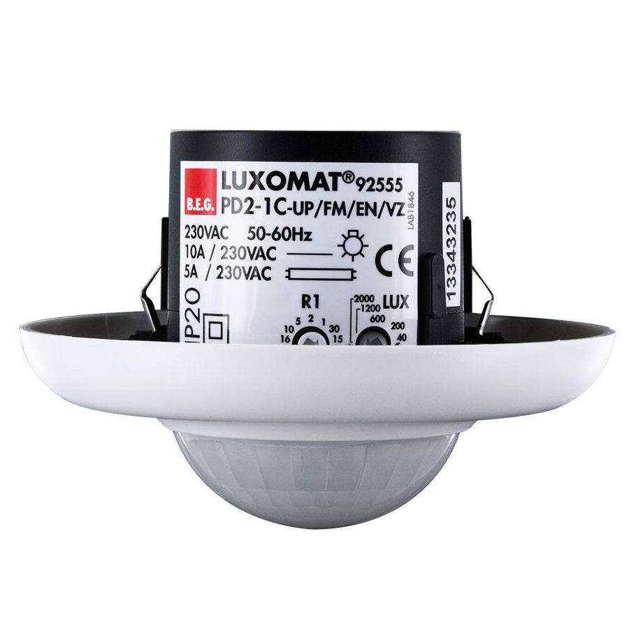 Aanwezigheidsmelder 1C 360gr. VZ wit IP20 10m 1Kanaal