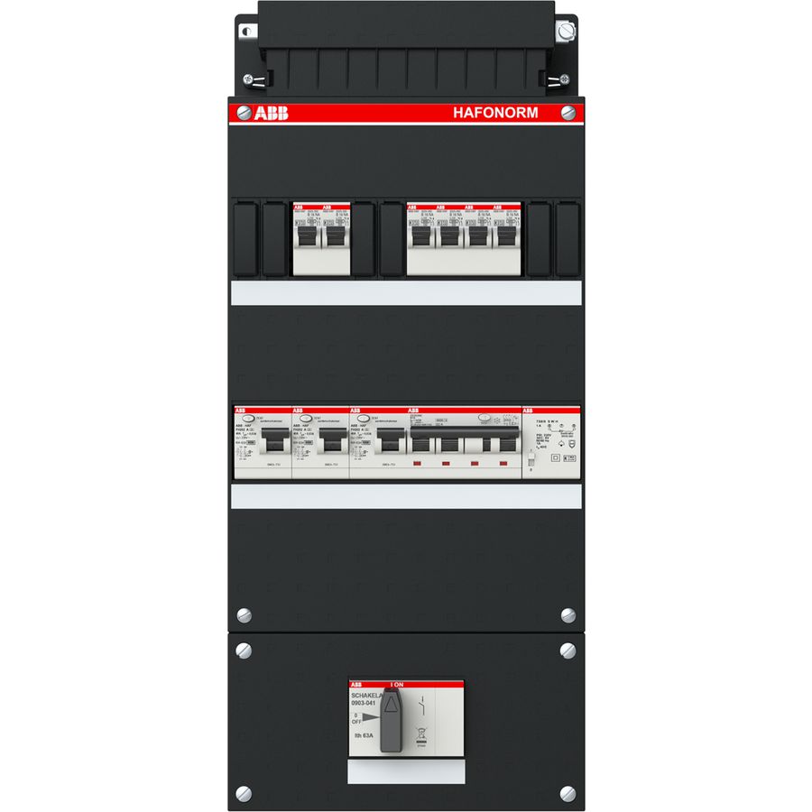Groepenkast 6x achter 3x30mA HS+C+T 3-fasen 1SPF006907F1745