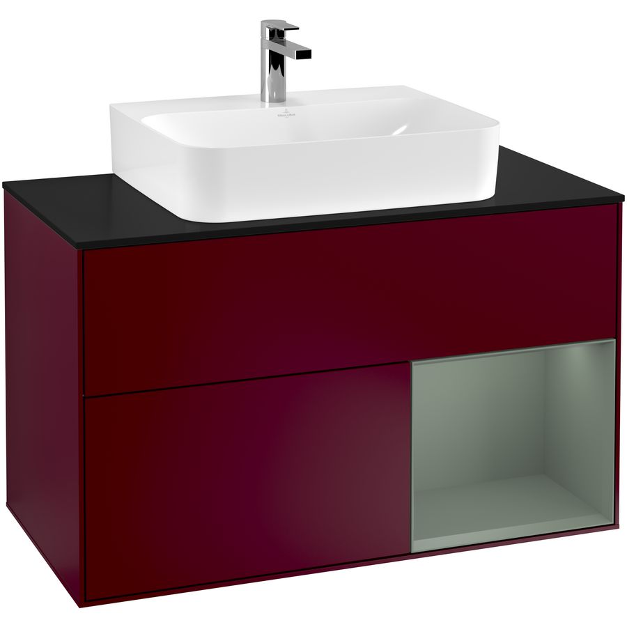 Wastafelonderkast Finion 1000x603x501mm Peony Matt Lacquer G122GMHB