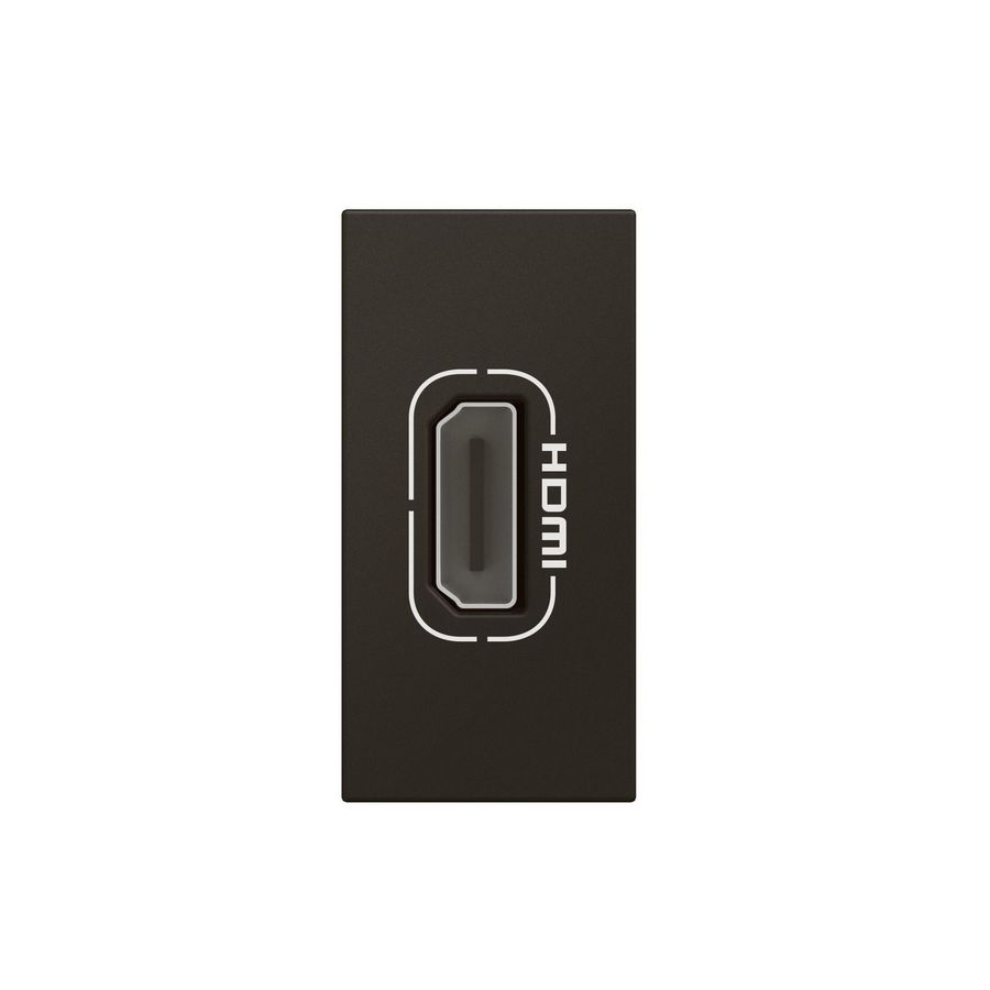 Contactdoos HDMI voorbekabeld 1 modulen zwart Mosaic
