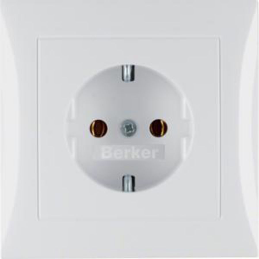 Wandcontactdoos RA volle afdekplaat berker S.1/B.3/B.7 glans