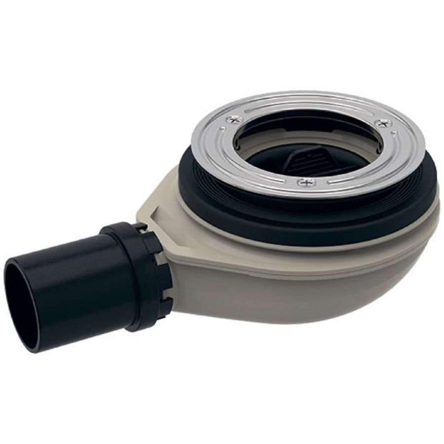 Douchebaksifon excl. kap v. 90mm gat aansl.PE 40mm WS 30mm