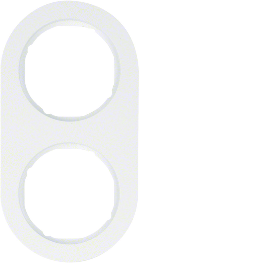 Afdekraam 2-v R.Classic polarwit glz.