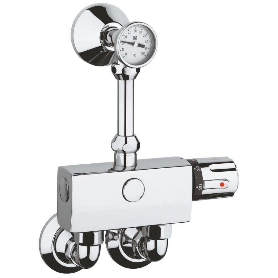 Kniekoppeling chroom 3/4 moer x3/4bu tbv therm. 34361/34364