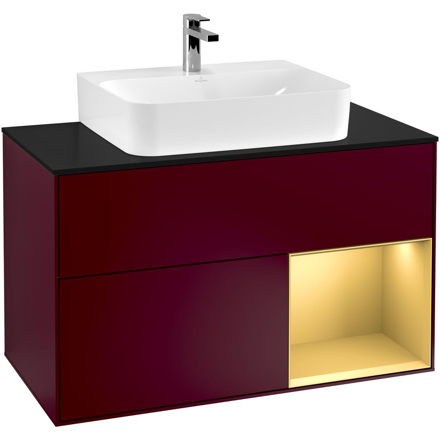 Wastafelonderkast Finion 1000x603x501mm Peony Matt Lacquer G122HFHB