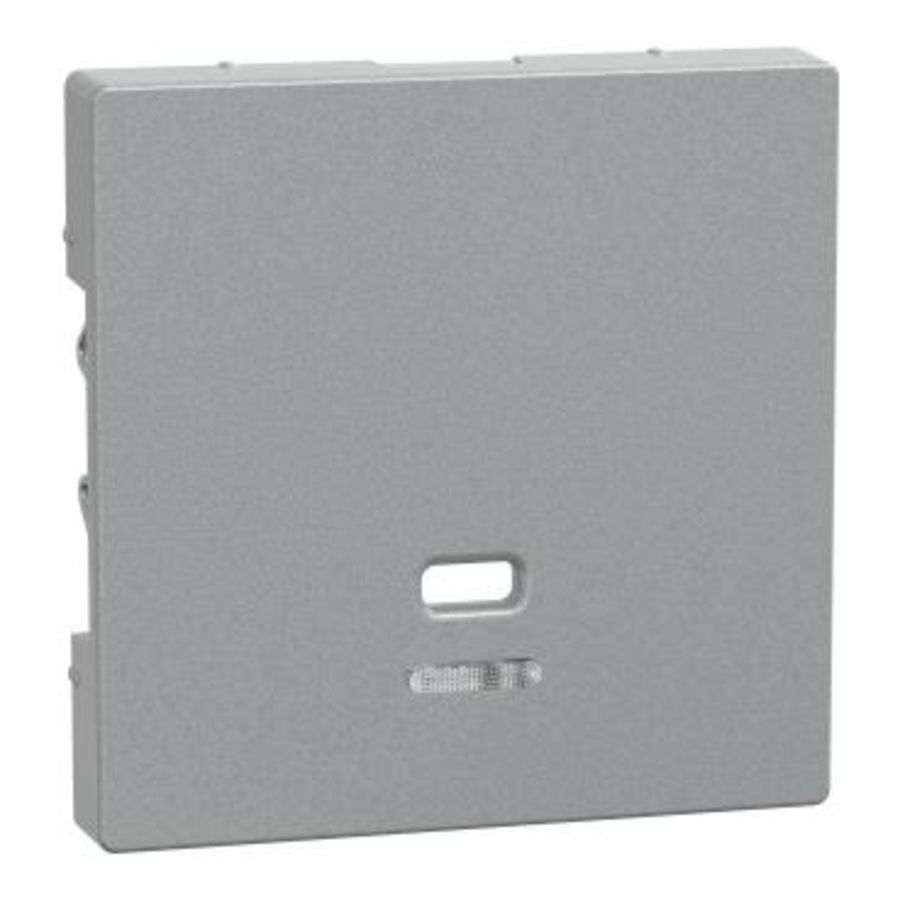 Centraalplaat trekschakelaar Controlevenster Aluminium