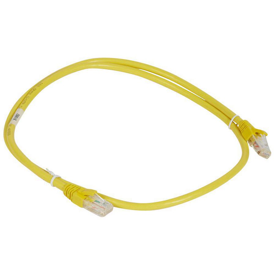 Patchkabel RJ45 Cat. C6A U/UTP geel 1m.