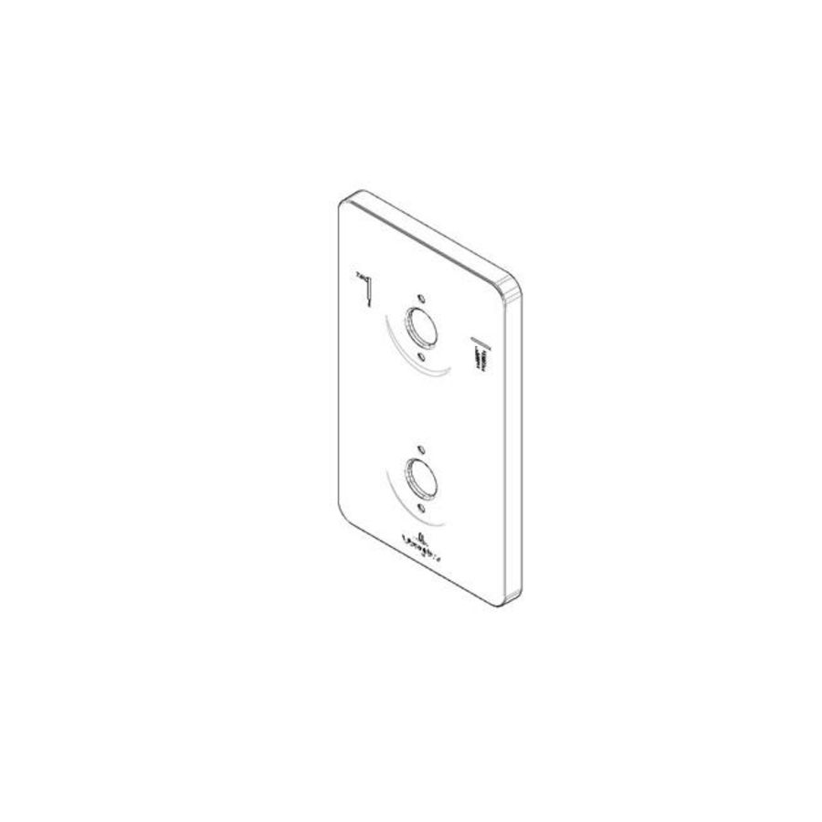 Rozet symbolen V&B-logo 150x90x9mm chr