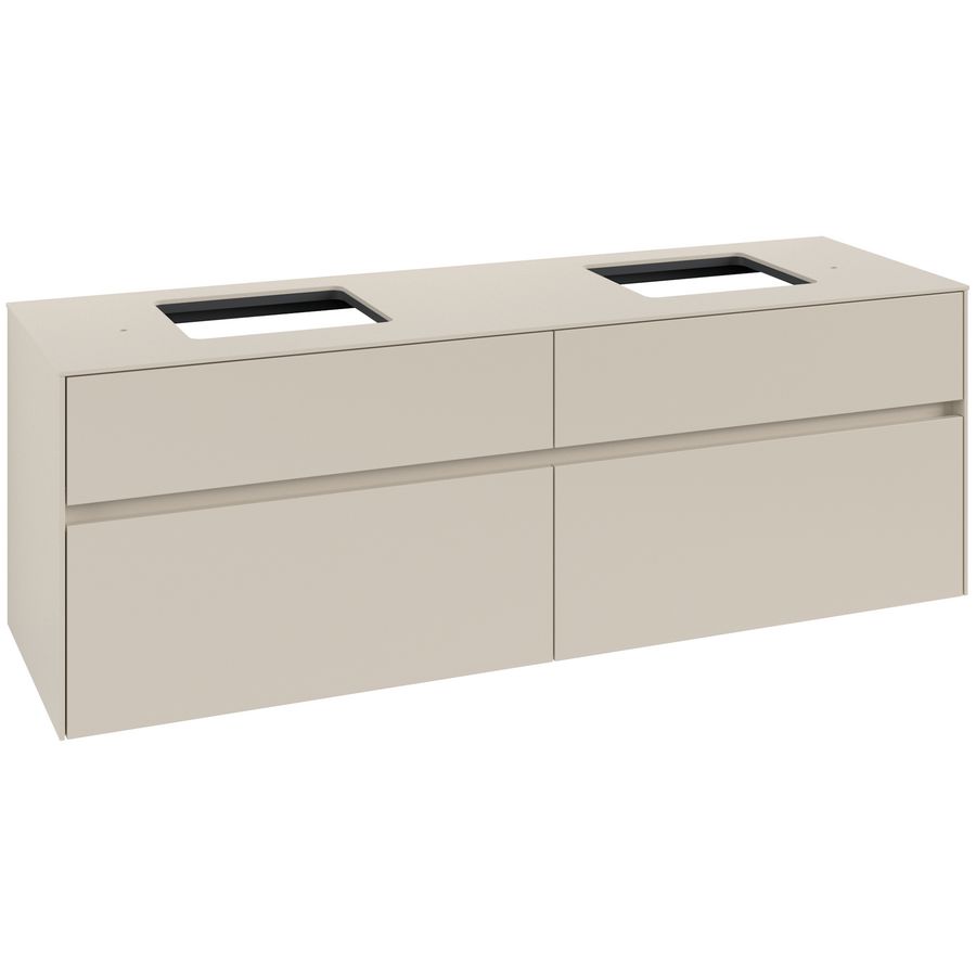 Wastafelonderkast Collaro 1600x548x500mm Cashmere Grey C137B0VN