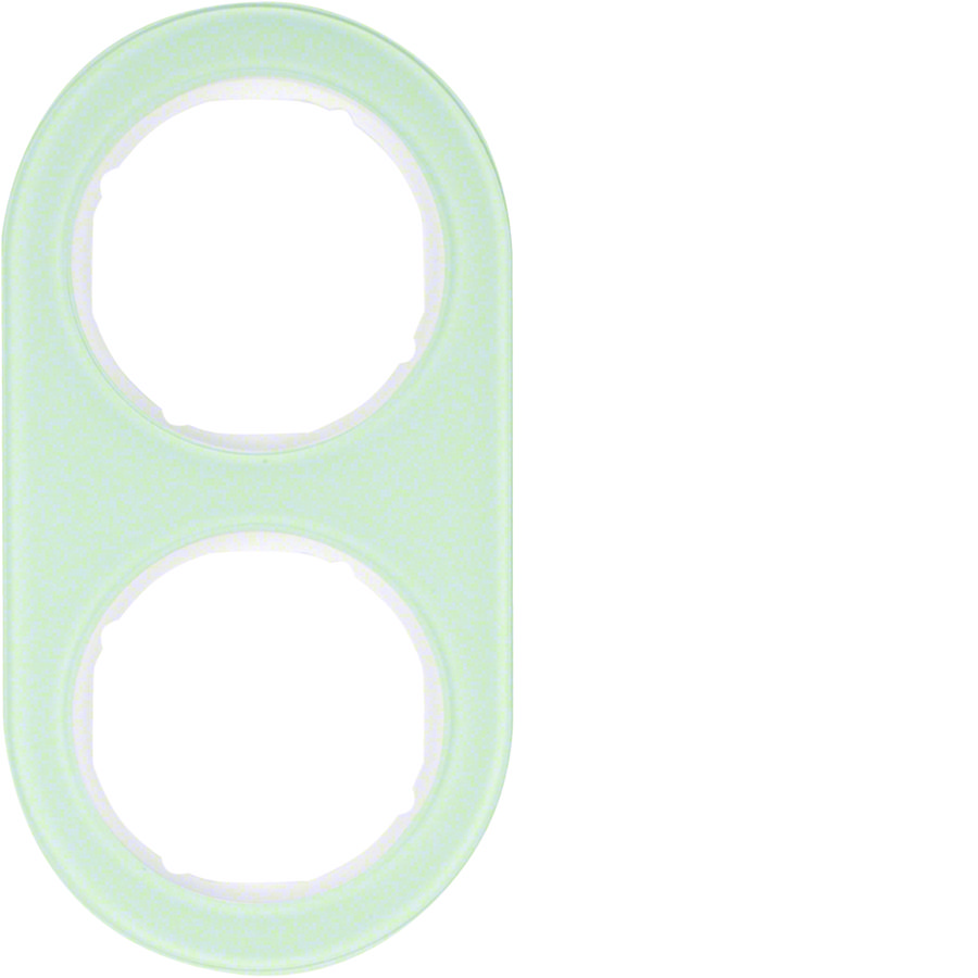 Afdekraam 2-v Serie R.classic Glas polarwit