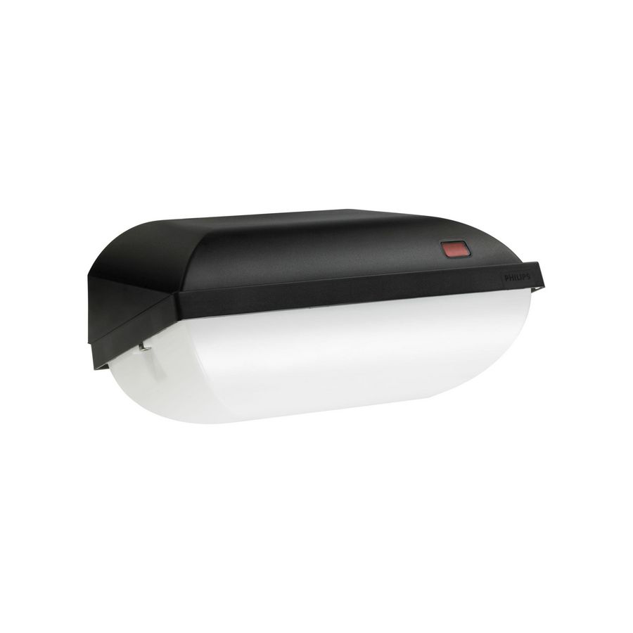 Beveiligingsarmatuur BWC110 LED9-/830 PSU II zwart met schemerschakelaar