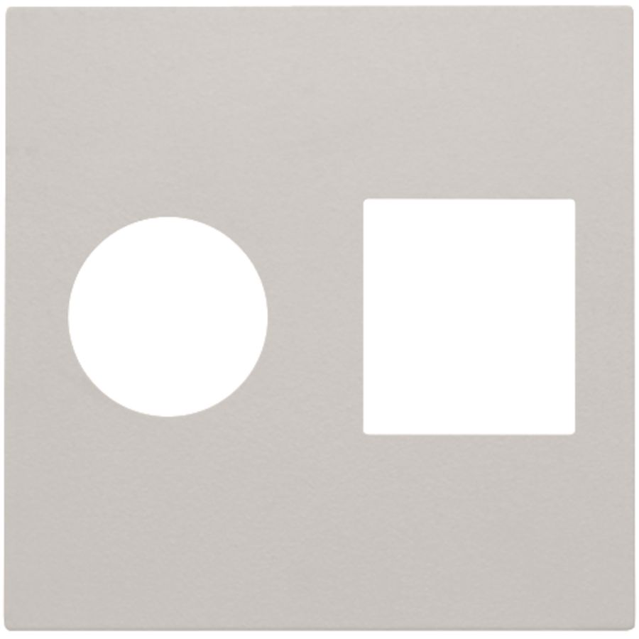 Afwerkingsset enkelvoudige coax/netwerkaans. RJ45 l.grey