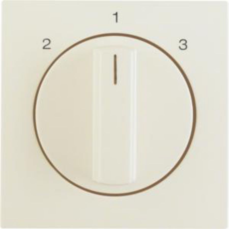 Afdek. draaiknop 3st zndr 0-stand berker S.1/B.3/B.7 wit glans