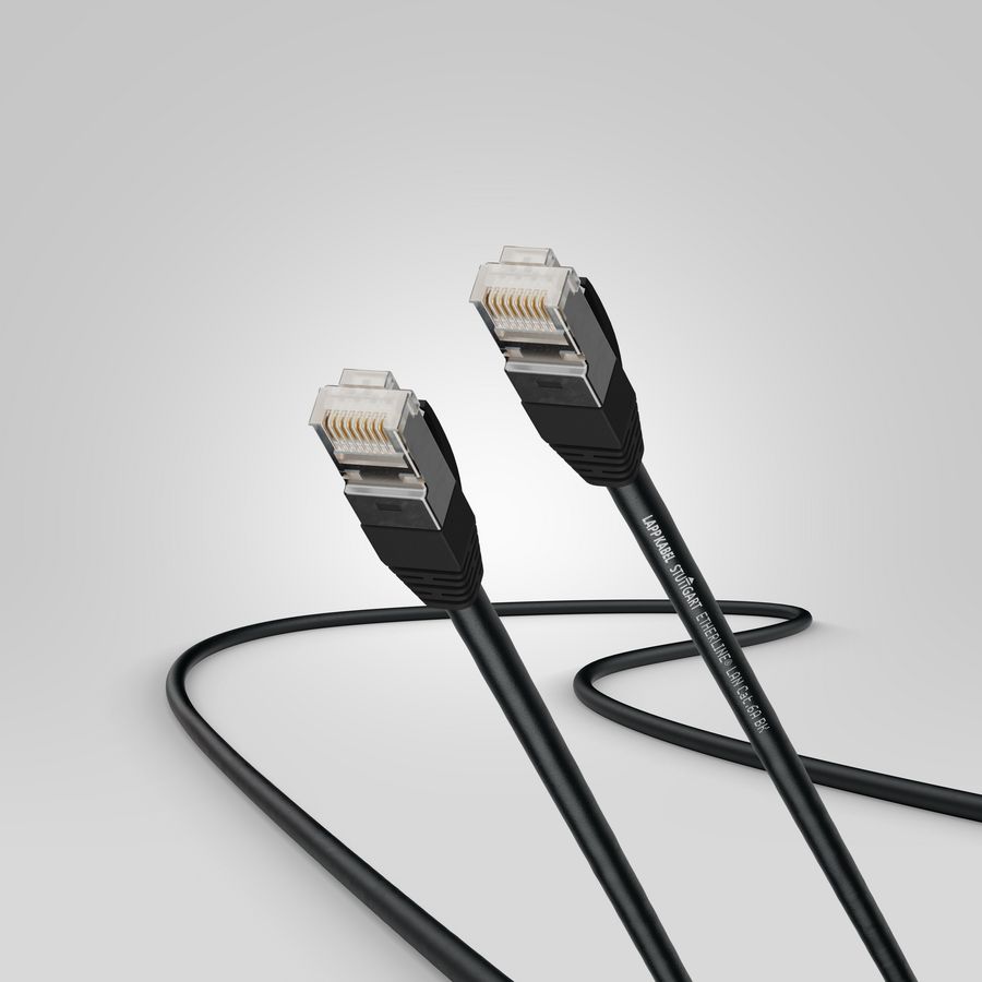 ETHERLINE LAN Cat.6A 0,25 BK