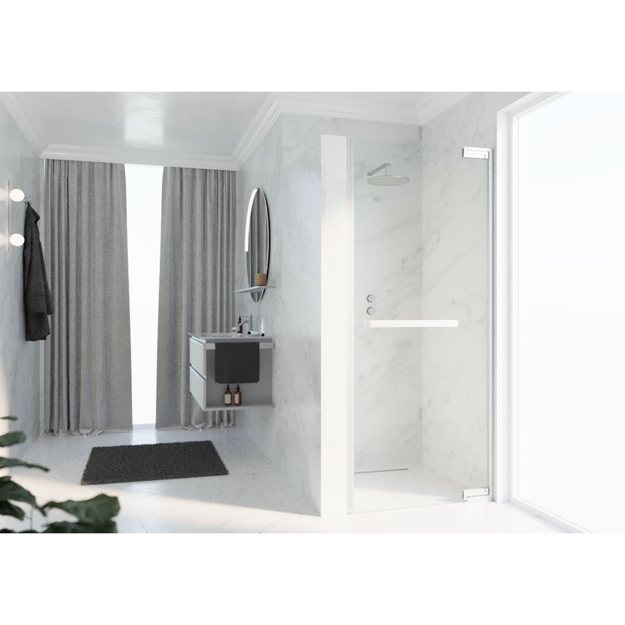 Douche draaideur N180 type 1B 100 bereik 985-1000x2000mm helder glas matchroom