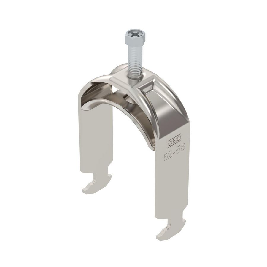 Beugelklem 2056 52-58mm rvs A2 1.4301 blank VVE=15