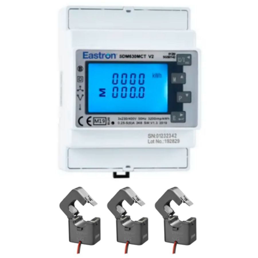 Energiemeter tbv 1-fase RHI op 3-fase huisaansluiting