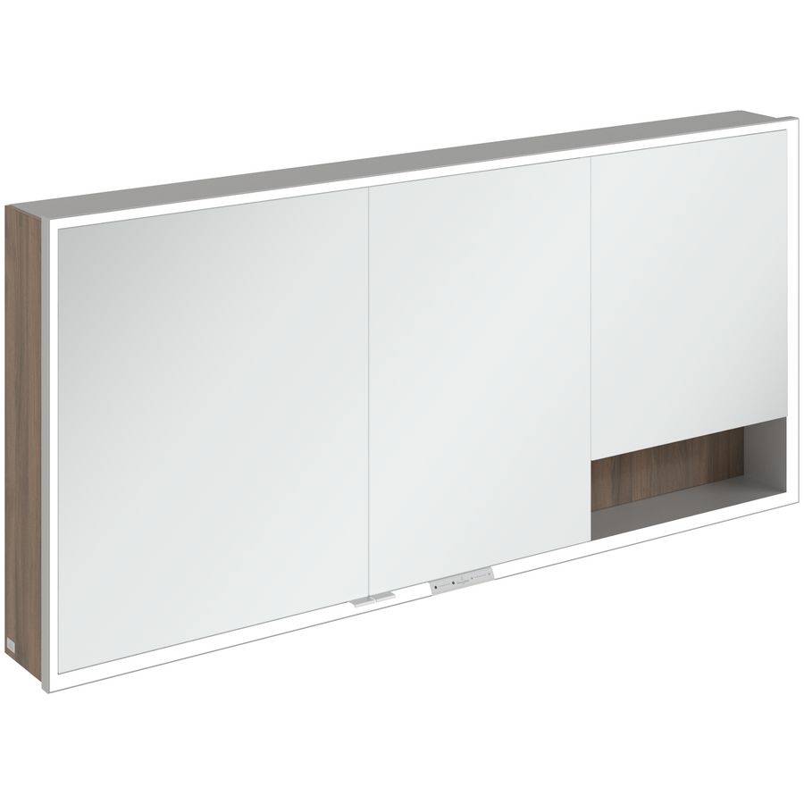 Opbouw Spiegelkast My View+ 1600x750x168mm Arizona Oak