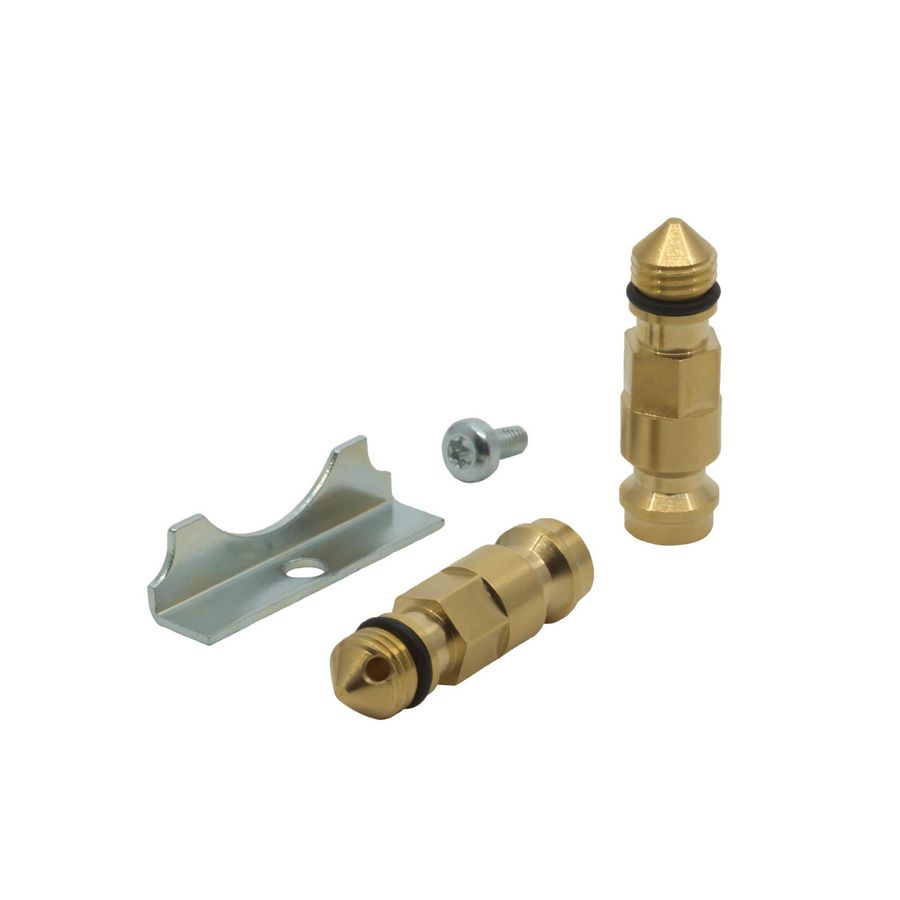 Twee testpluggen en 1 borgplaat