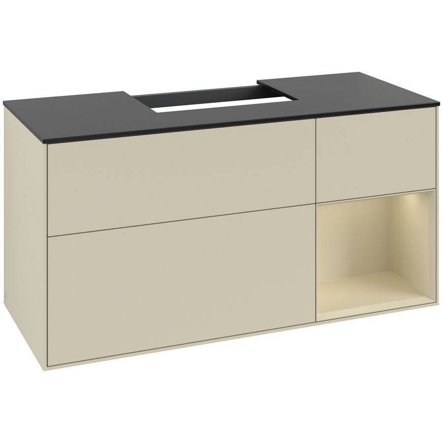 Wastafelonderkast Finion 1200x603x501mm S.Grey Matt Lacquer F172HJHJ