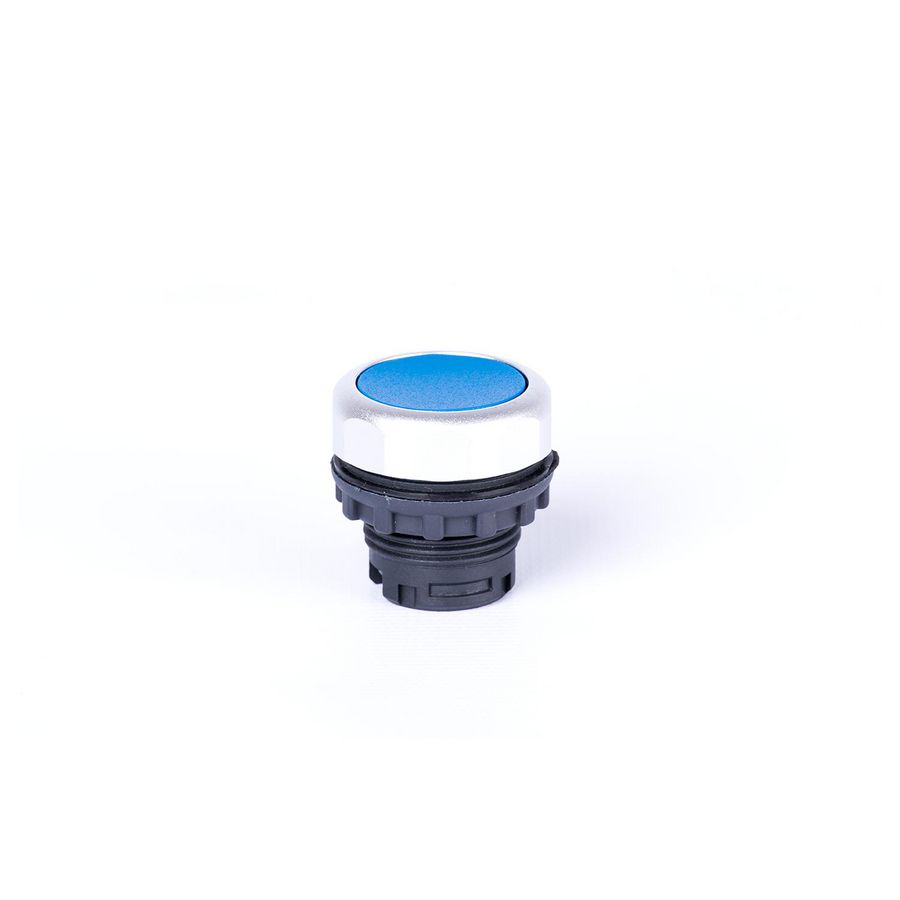 Drukknop vlak tijdelijk zonder bedrukking blauw