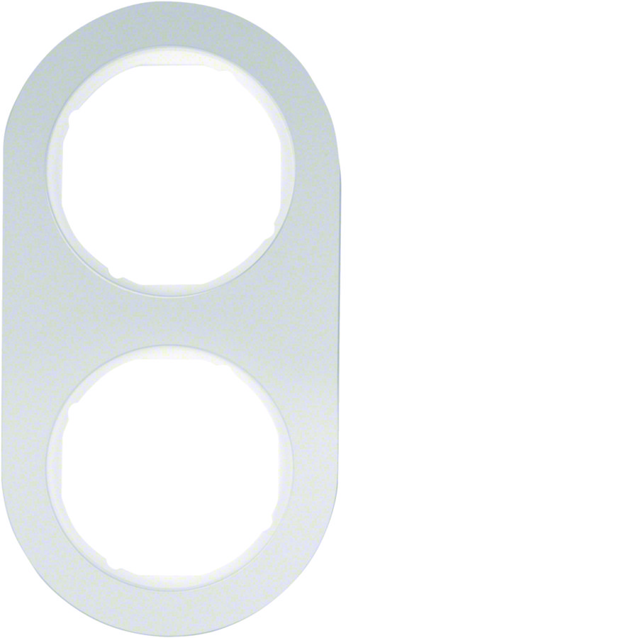 Afdekraam 2-v R.Classic aluminium/polarwit