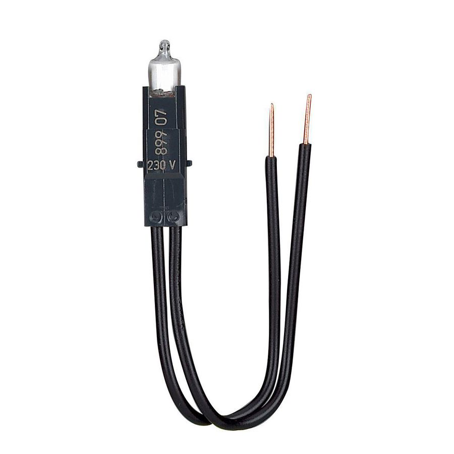 Doos a 100st. Lamp 230Vac oranje met snoertjes