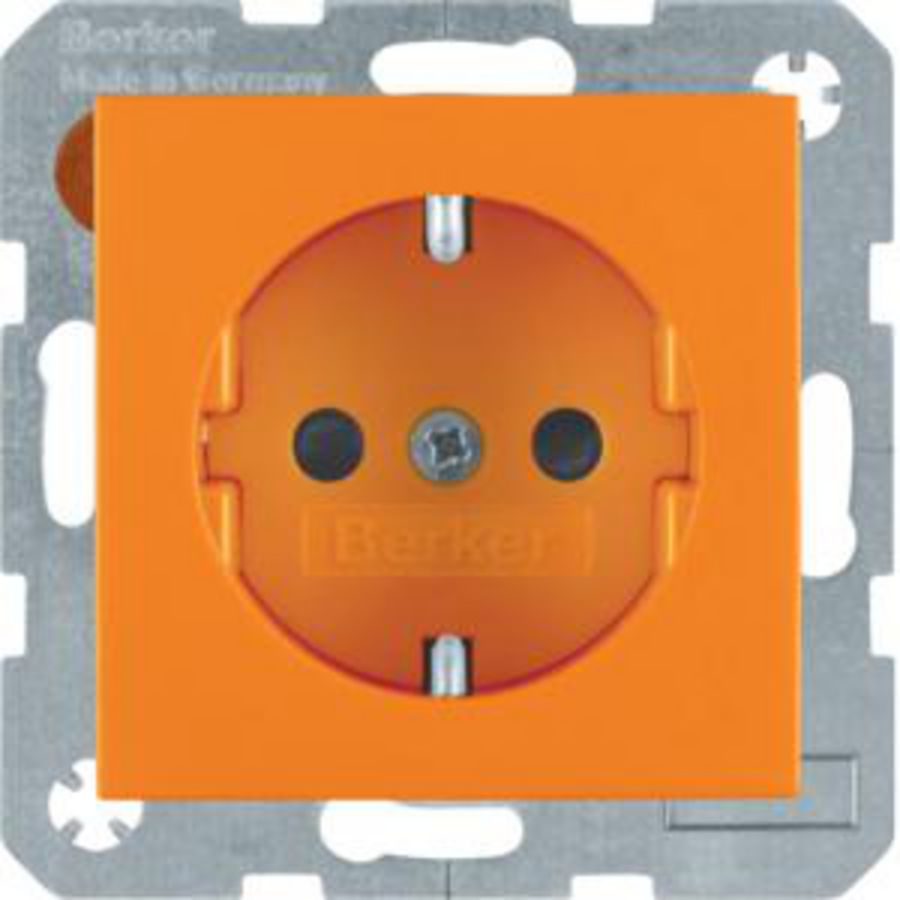 Wandcontactdoos RA schroef berker S.1/B.3/B.7 oranje mat